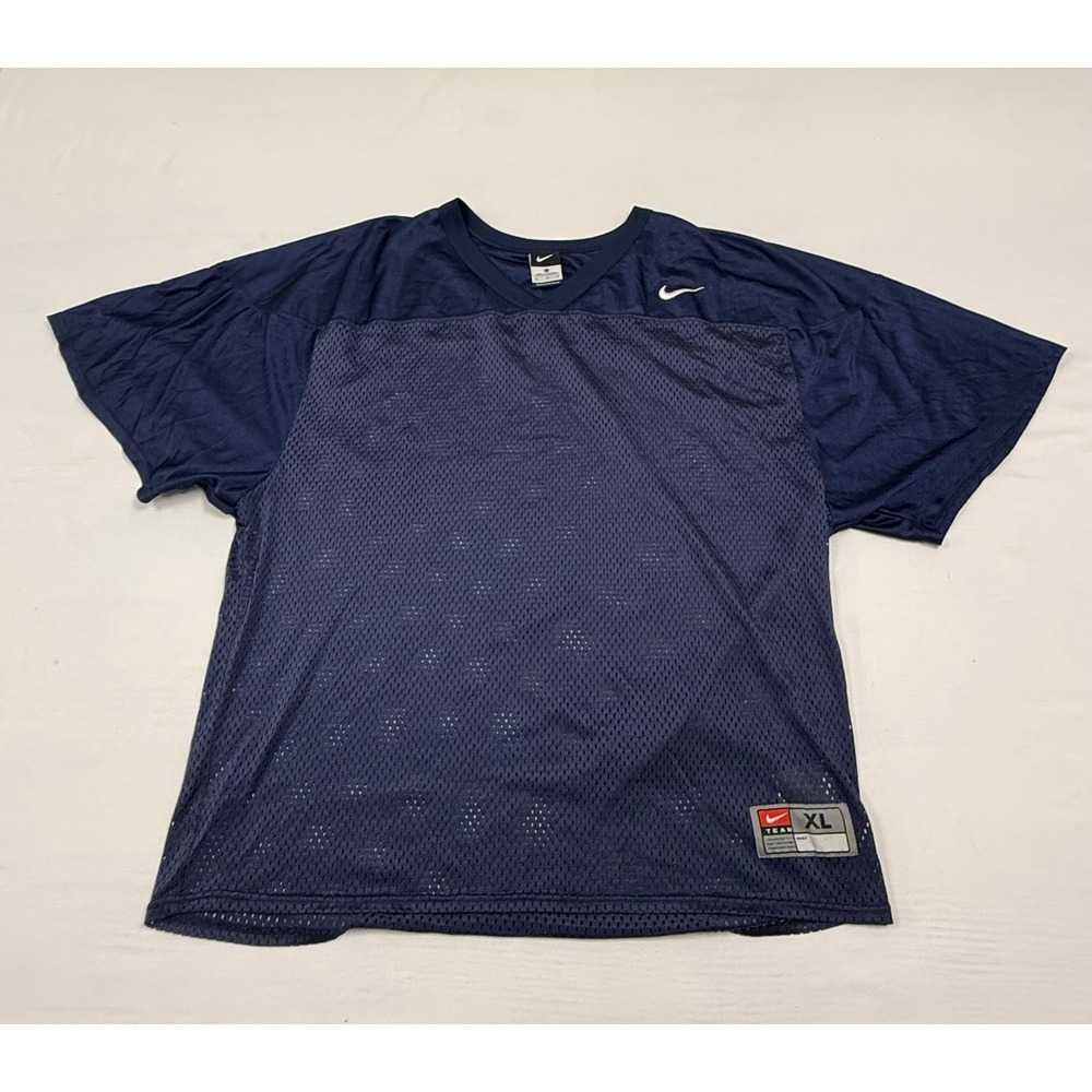 Nike Team Jersey Navy Blue Mesh XL‎ Athletic Sportswear Football 535528-419